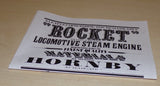 Instruction Leaflet For Hornby Stephensons Rocket Live Steam Railway Engine