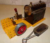 MEC1 Mamod Meccano Horizontal Live Steam Engine & Spirit Burner Pre Owned