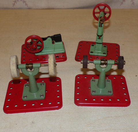 Set of 4 Used Mamod Workshop Accessories Grinder, Polisher,  Trip Hammer,  Power Press