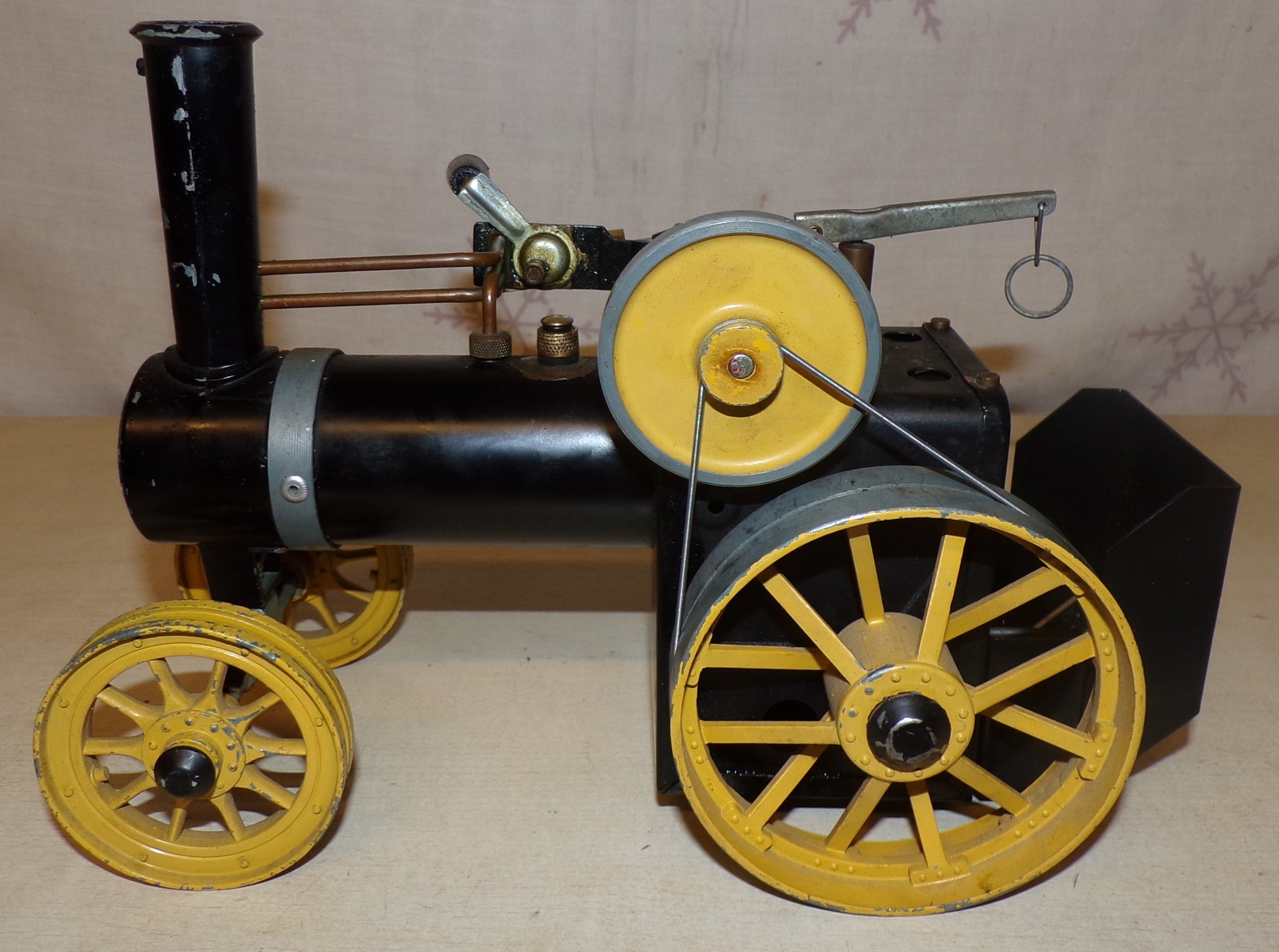 1980's Yellow & Black Mamod Live Steam Traction Engine Kit Built