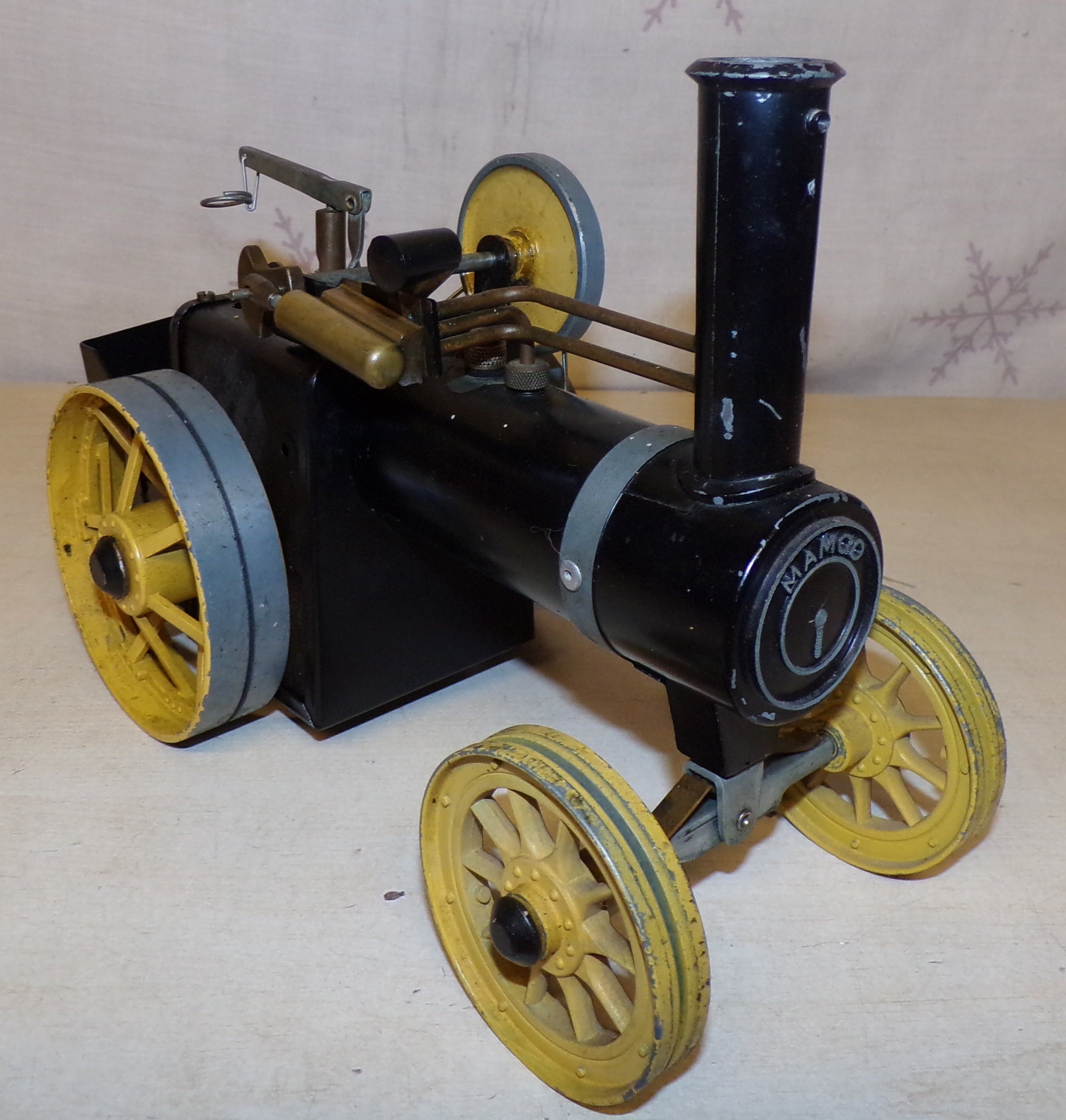 1980's Yellow & Black Mamod Live Steam Traction Engine Kit Built