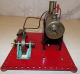 Circa 1940's Flatbase Mamod SE2 Live Steam Engine & Wick Burner