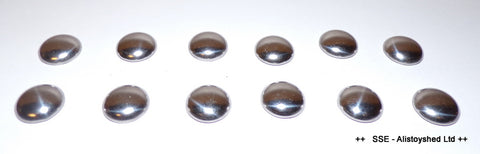 Trade Pack Of  10 Domed Hub Caps Ideal For Mamod Steam Engine &  Similar Axles 1/4