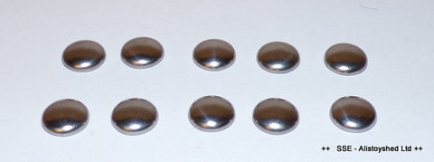 Trade Pack Of  10 Domed Hub Caps Ideal For Mamod Steam Engine &  Similar Axles 3/16